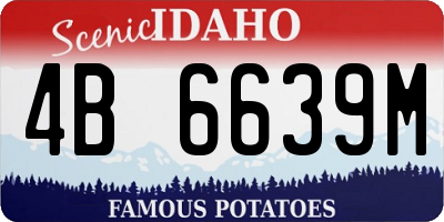ID license plate 4B6639M