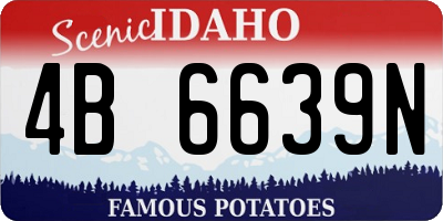 ID license plate 4B6639N