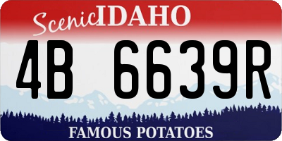 ID license plate 4B6639R