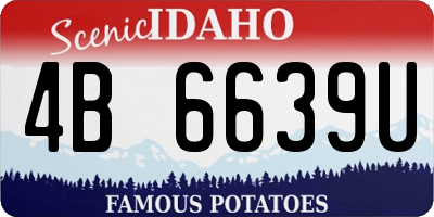 ID license plate 4B6639U