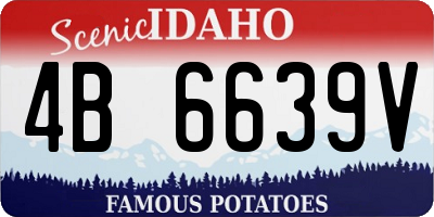 ID license plate 4B6639V