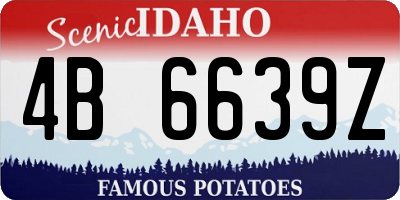 ID license plate 4B6639Z