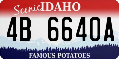 ID license plate 4B6640A