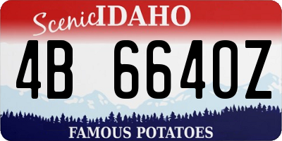 ID license plate 4B6640Z