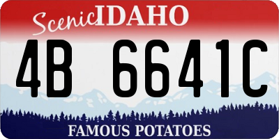 ID license plate 4B6641C