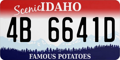 ID license plate 4B6641D