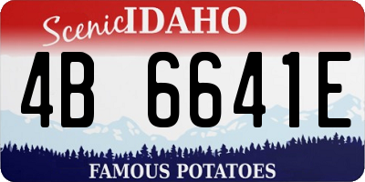 ID license plate 4B6641E