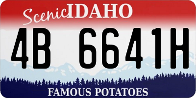 ID license plate 4B6641H