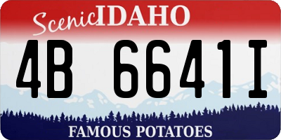 ID license plate 4B6641I