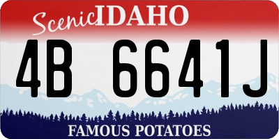 ID license plate 4B6641J