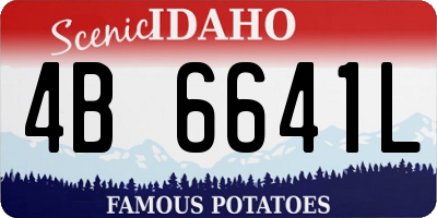 ID license plate 4B6641L