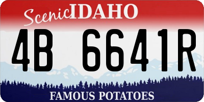 ID license plate 4B6641R