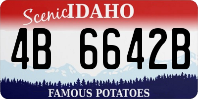 ID license plate 4B6642B