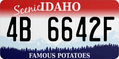 ID license plate 4B6642F