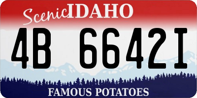 ID license plate 4B6642I