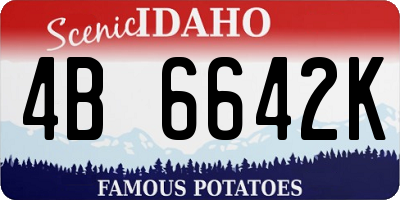 ID license plate 4B6642K