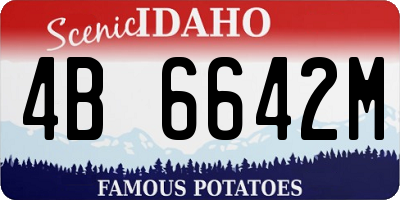 ID license plate 4B6642M