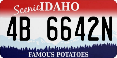 ID license plate 4B6642N