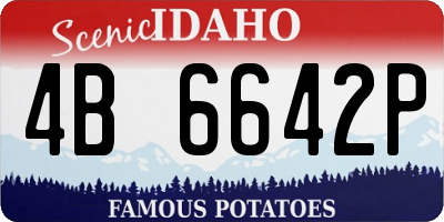 ID license plate 4B6642P