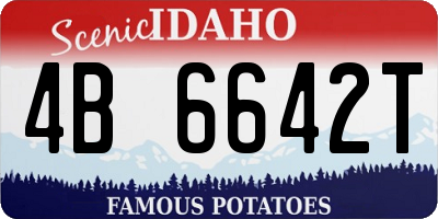 ID license plate 4B6642T