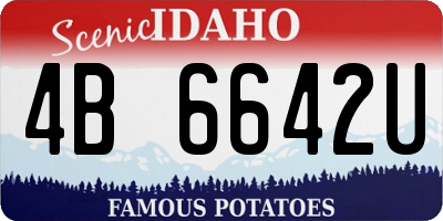 ID license plate 4B6642U