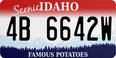 ID license plate 4B6642W