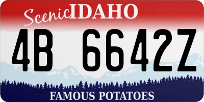 ID license plate 4B6642Z