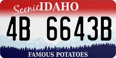 ID license plate 4B6643B