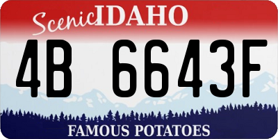 ID license plate 4B6643F