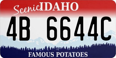 ID license plate 4B6644C