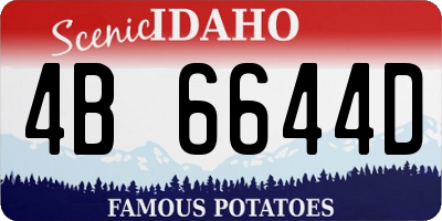 ID license plate 4B6644D