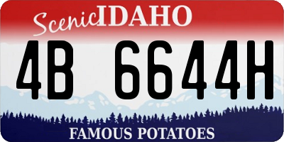 ID license plate 4B6644H