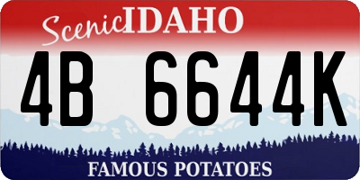 ID license plate 4B6644K