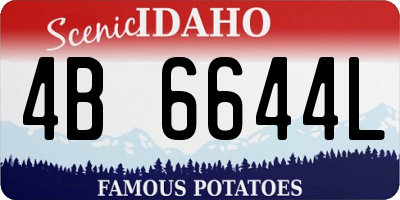 ID license plate 4B6644L