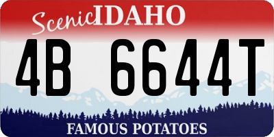 ID license plate 4B6644T