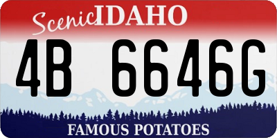 ID license plate 4B6646G