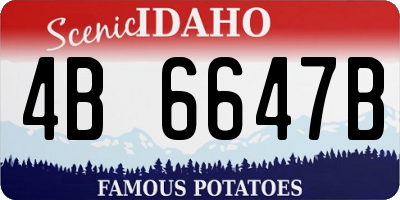 ID license plate 4B6647B