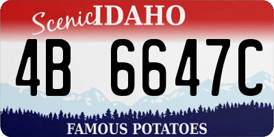 ID license plate 4B6647C