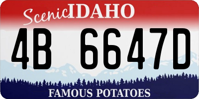 ID license plate 4B6647D