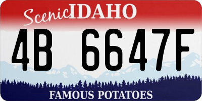 ID license plate 4B6647F