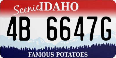 ID license plate 4B6647G