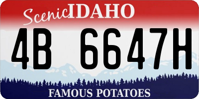 ID license plate 4B6647H