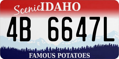 ID license plate 4B6647L