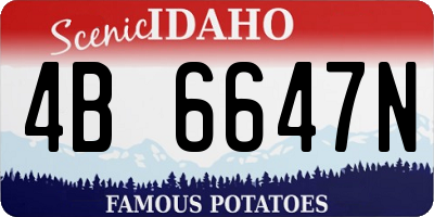 ID license plate 4B6647N