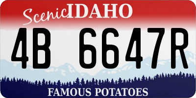 ID license plate 4B6647R