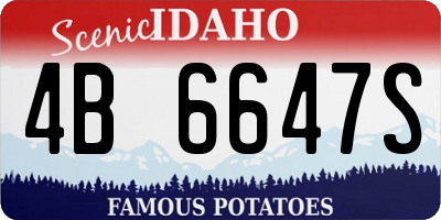 ID license plate 4B6647S