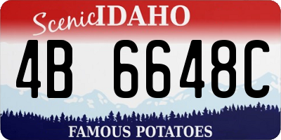 ID license plate 4B6648C