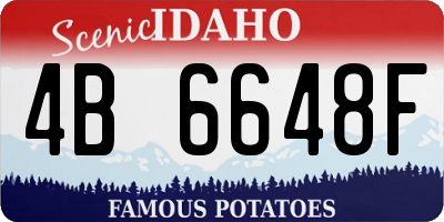 ID license plate 4B6648F