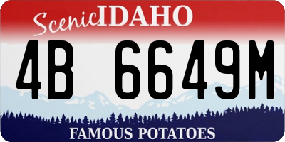 ID license plate 4B6649M