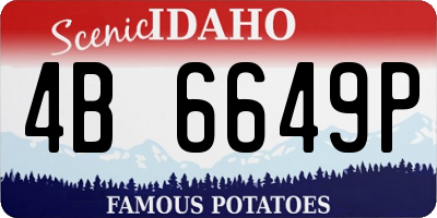 ID license plate 4B6649P